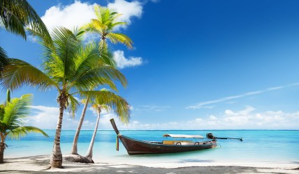 Фотообои море,пляж,лодка